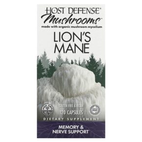 Fungi Perfecti Host Defense Host Defense Mushrooms Lion's Mane Memory & Nerve Support 120 viên 633422031637