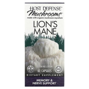 Fungi Perfecti Host Defense Host Defense Mushrooms Lion's Mane Memory & Nerve Support 60 viên 633422031620