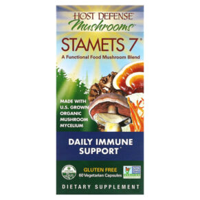 Fungi Perfecti Host Defense Host Defense Mushrooms Stamets 7 Daily Immune Support 60 viên 633422037028