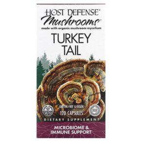 Fungi Perfecti Host Defense Host Defense Mushrooms Turkey Tail Immune Support 120 viên 633422027333