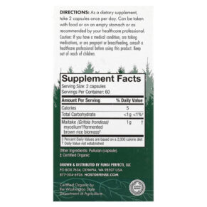 Fungi Perfecti Host Defense Maitake 120 Capsules 633422031538