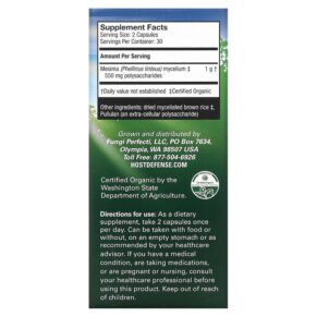 Fungi Perfecti Host Defense Mesima 60 Vegetarian Capsules 633422032924
