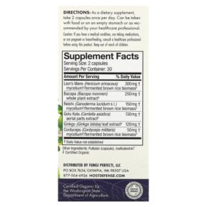 Fungi Perfecti Host Defense MycoBotanicals Brain 60 Capsules 633422038629
