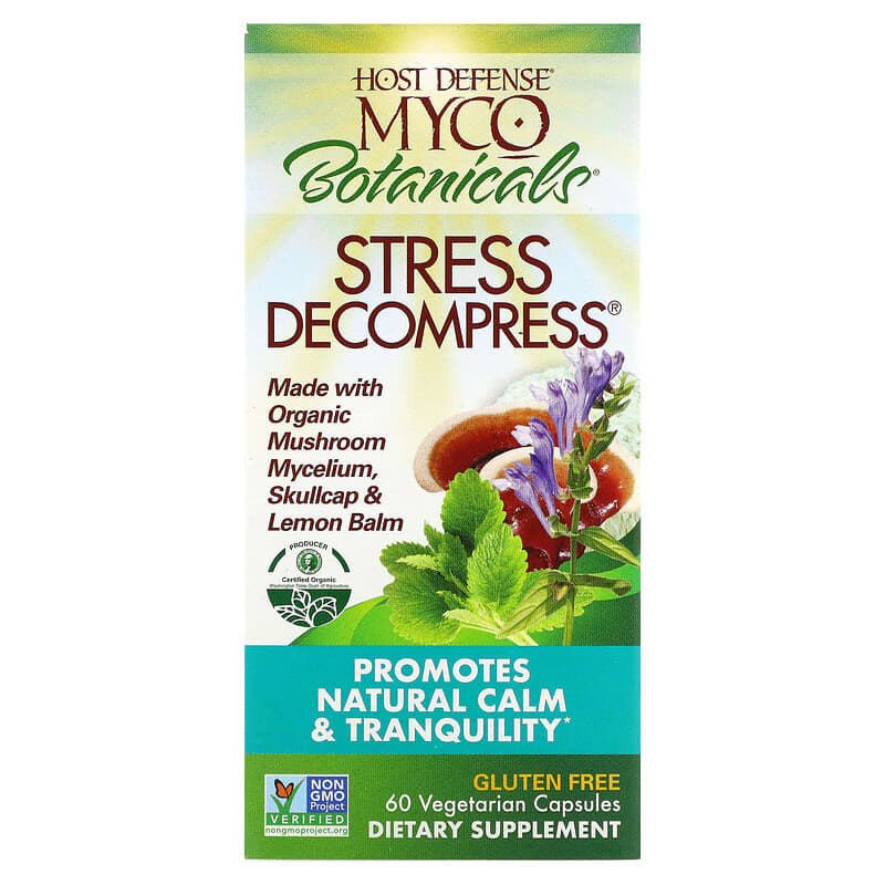 Fungi Perfecti Host Defense MycoBotanicals Stress Decompress 60 Vegetarian Capsules 1 Fungi Perfecti Host Defense MycoBotanicals Stress Decompress 60 viên 633422710662