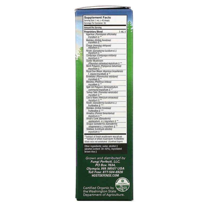 Fungi Perfecti Host Defense MyCommunity Extract 1 fl oz (30 ml) 8 Thành phần vi chất Fungi Perfecti Host Defense MyCommunity Extract 1 fl oz (30 ml) 633422058115
