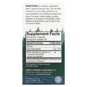 Fungi Perfecti Host Defense Reishi Longevity Support 120 Capsules 633422030333