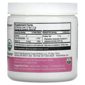 Fungi Perfecti Host Defense Turkey Tail Mushroom Mycelium Powder Immune Support 3.5 oz (100 g) 3 Fungi Perfecti Host Defense Turkey Tail Mushroom Mycelium Powder Immune Support 3.5 oz (100 g) 633422477718