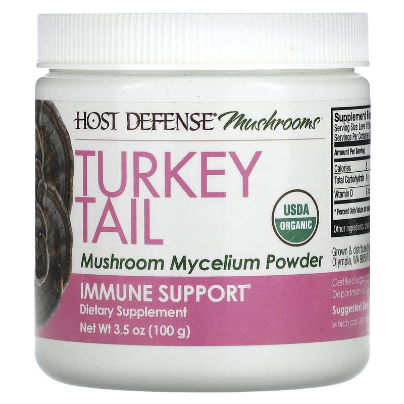 Fungi Perfecti Host Defense Turkey Tail Mushroom Mycelium Powder Immune Support 3.5 oz (100 g) 1 Fungi Perfecti Host Defense Turkey Tail Mushroom Mycelium Powder Immune Support 3.5 oz (100 g) 633422477718