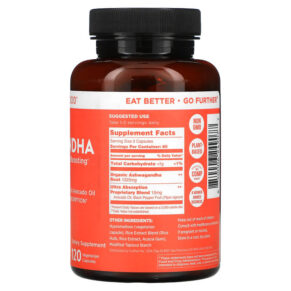 Further Food Premium Ashwagandha Maximum Strength 662.5 mg 120 Vegetarian Capsules 850006249077