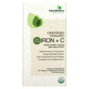 Futurebiotics Certified Organic Iron + C 90 Organic viên 049479035212