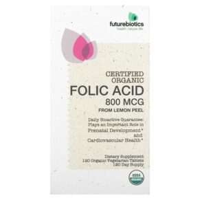 Futurebiotics Folic Acid From Lemon Peel 800 mcg 120 Organic viên 049479035182