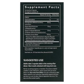 Gaia Herbs Adrenal Health Nightly Restore 60 Vegan Liquid Phyto-Caps 751063149389