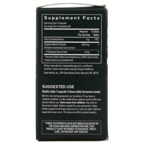 Gaia Herbs Black Cohosh 60 Vegan Liquid Phyto-Caps 751063401906