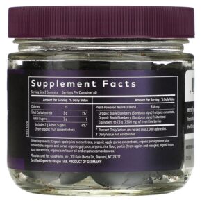 Gaia Herbs Black Elderberry Immune Support Adult Daily Gummies 80 Vegan Gummies 751063151504