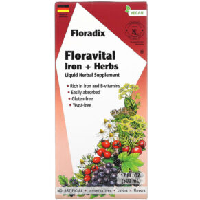 Gaia Herbs Floradix Floravital Iron + Herbs 17 fl oz (500 ml) 850026260137