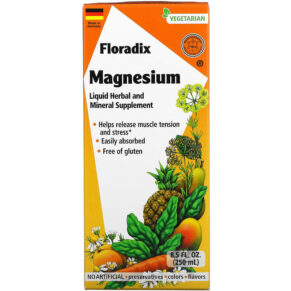 Gaia Herbs Floradix Magnesium Liquid Herbal & Mineral Supplement 8.5 fl oz (250 ml) 850026260076