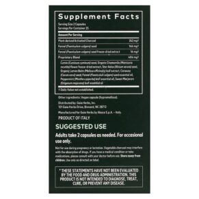 Gaia Herbs Gas & Bloating 50 Vegan Capsules 751063996198