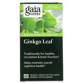 Gaia Herbs Ginkgo Leaf 60 viên 751063398701