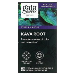 Gaia Herbs Kava Root 60 viên 751063398909