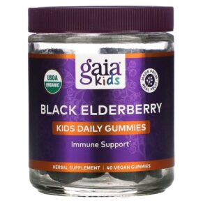 Gaia Herbs Kids Black Elderberry Immune Support 40 viên 751063151481