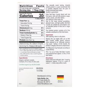 Gaia Herbs Red Beet Soluble Crystals 7 oz (200 g) 850026260403
