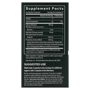Gaia Herbs Stress Response 30 Vegan Capsules 751063403405