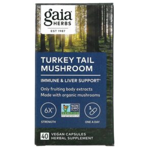 Gaia Herbs Turkey Tail Mushroom 40 viên 751063151771