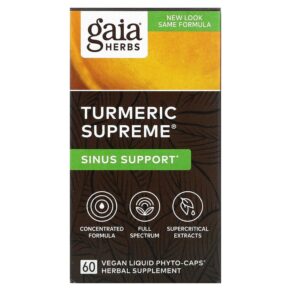 Gaia Herbs Turmeric Supreme Sinus Support 60 viên 751063146340