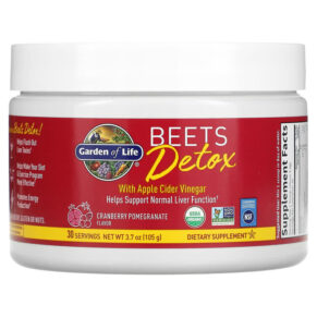 Garden of Life Beets Detox + Apple Cider Vinegar Cranberry Pomegranate 3.7 oz (105 g) 658010131377