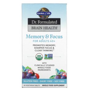 Garden of Life Dr. Formulated Brain Health Memory & Focus cho người lớn 40+ 60 viên 658010120708