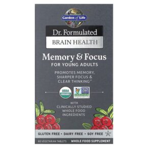 Garden of Life Dr. Formulated Brain Health Memory & Focus for Young Adults 60 viên 658010121279