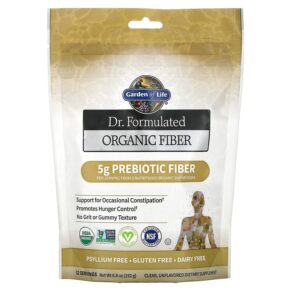Garden of Life Dr. Formulated Organic Fiber Clear Unflavored 6.8 oz (192 g) 658010118408