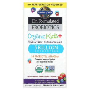 Garden of Life Dr. Formulated Probiotics Organic Kids + Tasty Organic Berry Cherry 30 Yummy viên 658010121194