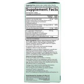 Garden of Life Dr. Formulated Quercetin Immune 500 mg 30 Vegetarian Tablets 658010130547
