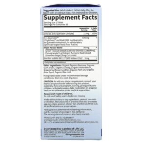 Garden of Life Dr. Formulated Quercetin Recovery 500 mg 30 Vegan Tablets 658010130516