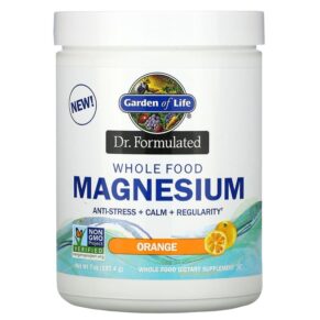 Garden of Life Dr. Formulated Whole Food Magnesium Powder Orange 7 oz (197.4 g) 658010122788