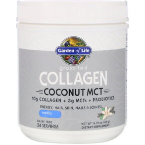 Garden of Life Grass Fed Collagen Coconut MCT Vanilla 14.39 oz (408 g) 658010127103