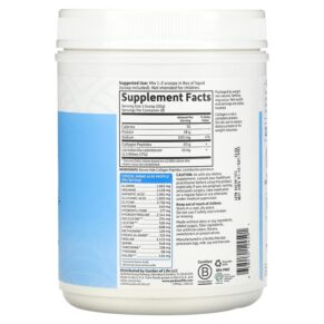 Garden of Life Grass Fed Collagen Peptides Unflavored 19.75 oz (560 g) 658010124591