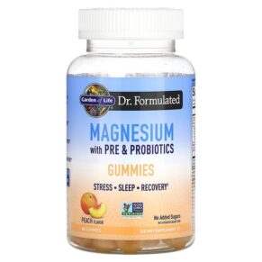 Garden of Life Magnesium + Pre & Probiotics Peach 60 viên 658010132695
