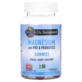 Garden of Life Magnesium + Pre & Probiotics Raspberry 60 viên 658010130899