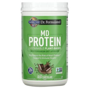 Garden of Life MD Protein Sustainable Plant-Based Rich Chocolate 31.11 oz (882 g) 658010129510