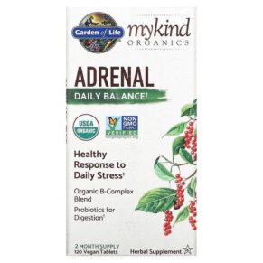 Garden of Life MyKind Organics Adrenal Daily Balance 120 viên 658010121866