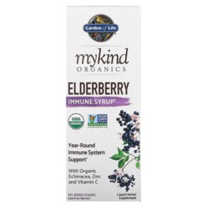 Garden of Life MyKind Organics Elderberry Immune Syrup 6.59 fl oz (195 ml) 658010123198