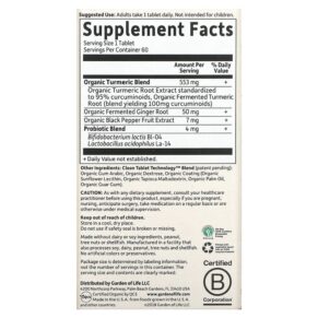 Garden of Life MyKind Organics Extra Strength Turmeric Inflammatory Response 60 Vegan Tablets 658010121903