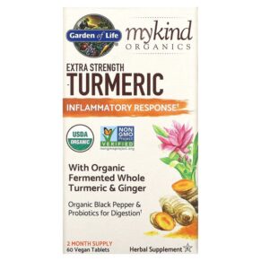Garden of Life MyKind Organics Extra Strength Turmeric Inflammatory Response 60 viên 658010121903
