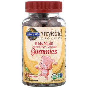Garden of Life MyKind Organics Kids Multi Organic Cherry Flavor 120 Vegan Gummy Bears 658010120753