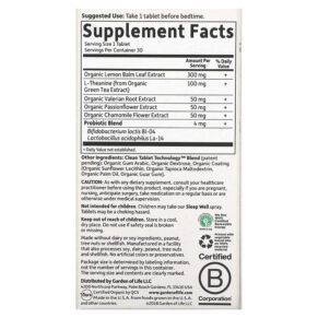 Garden of Life MyKind Organics Sleep Well Rest & Refresh 30 Vegan Tablets 658010121897