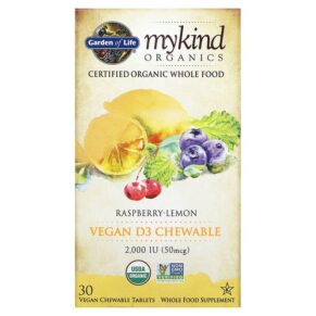 Garden of Life MyKind Organics Vegan D3 Raspberry-Lemon 50 mcg (2.000 IU) 30 viên 658010118613