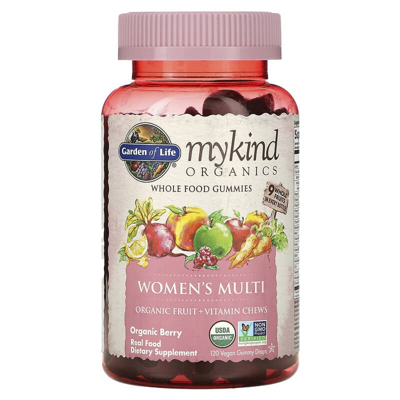 Garden of Life MyKind Organics Women's Multi Organic Berry 120 Vegan Gummy Drops 1 Garden of Life MyKind Organics Women's Multi Organic Berry 120 Vegan Gummy Drops 658010120326