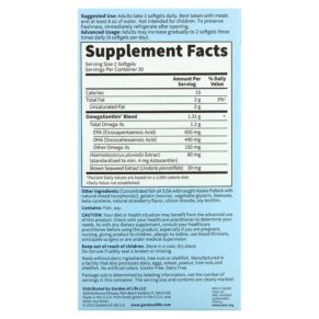 Garden of Life Oceans 3 Beyond Omega-3 with OmegaXanthin 60 Softgels 658010113854
